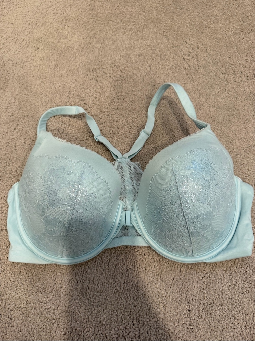 Victoria's Secret Pale Blue Body by Victoria Demi Racerback Bra